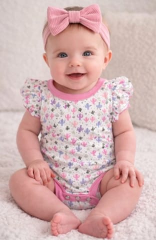Girls Western Print Oneseis.MC-6