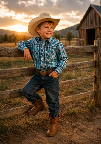 Boy's Woven Shirt with Stretch Fabric -BP-26903